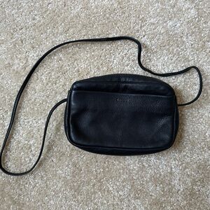 Baggu black Leather Crossbody Bag